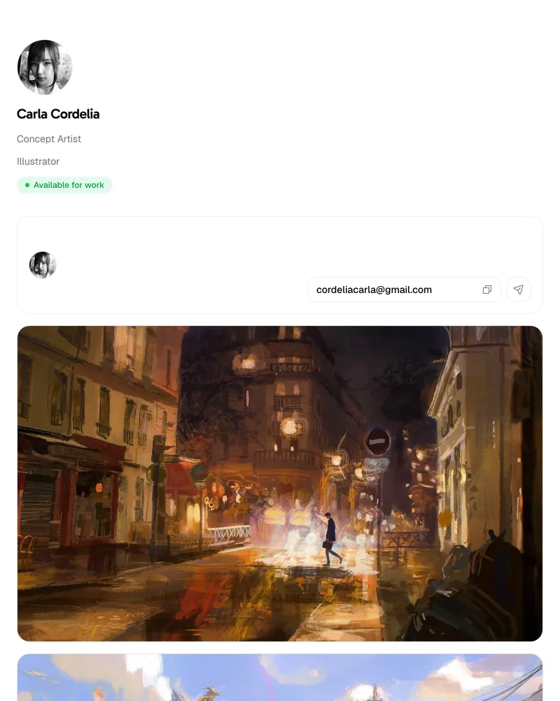 Carla Cordelia's Folio page