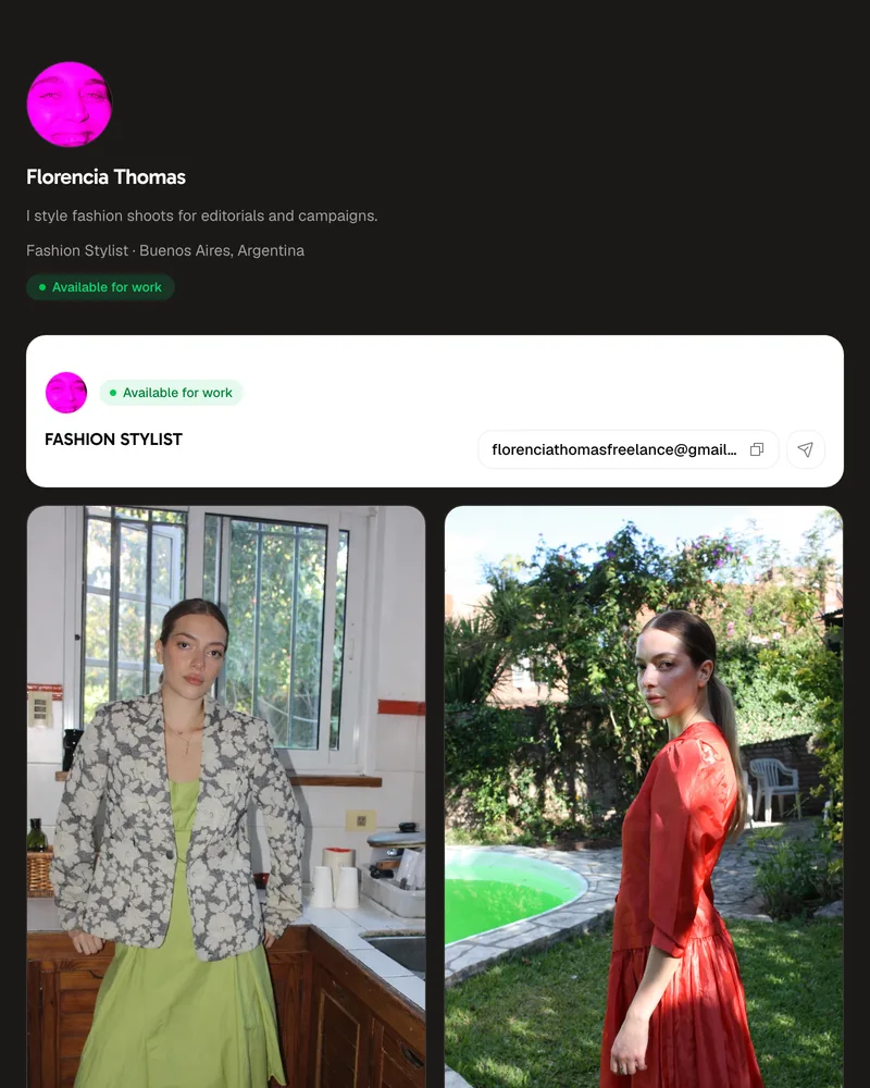 Florencia Thomas's Folio page