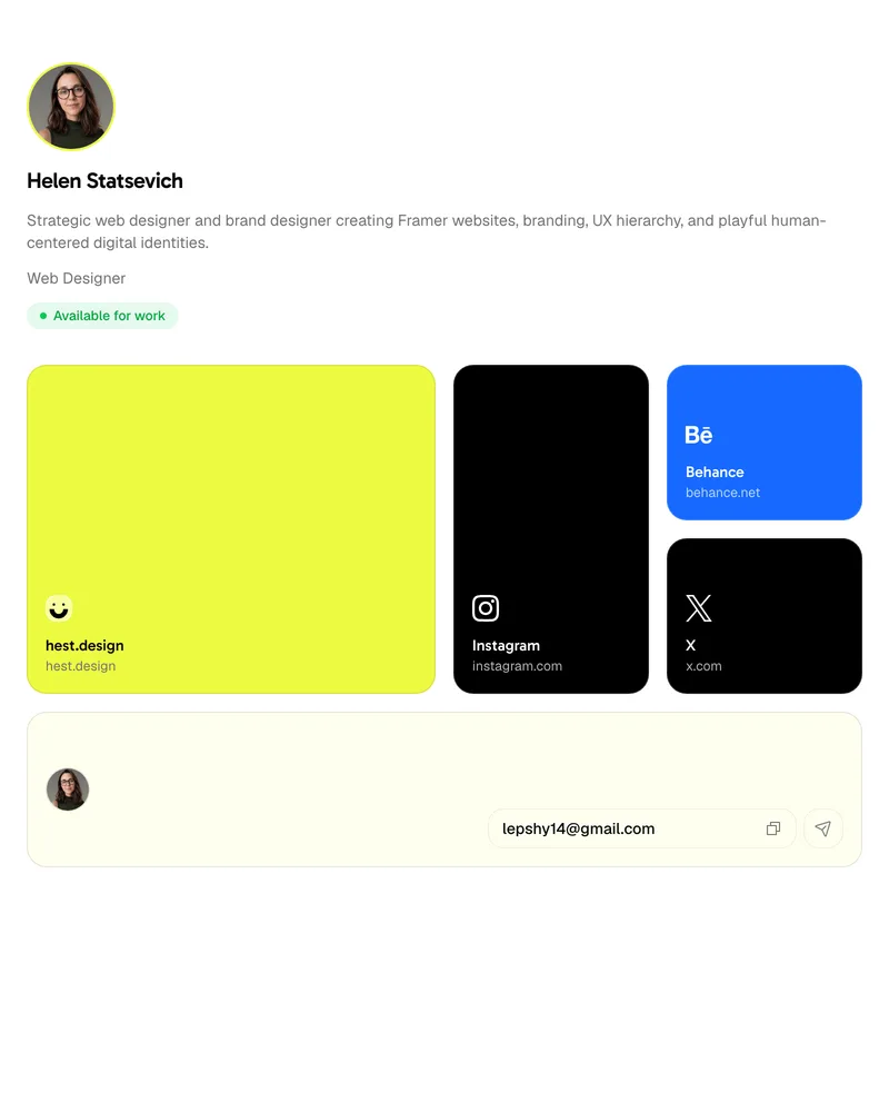 Helen Statsevich's Folio page
